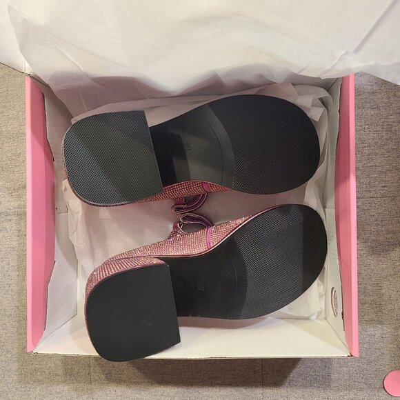 Dolls Kill Desire Me Rhinestone Mary Janes by Sugar Thrillz | Pink | Size 8 - Picture 4 of 6